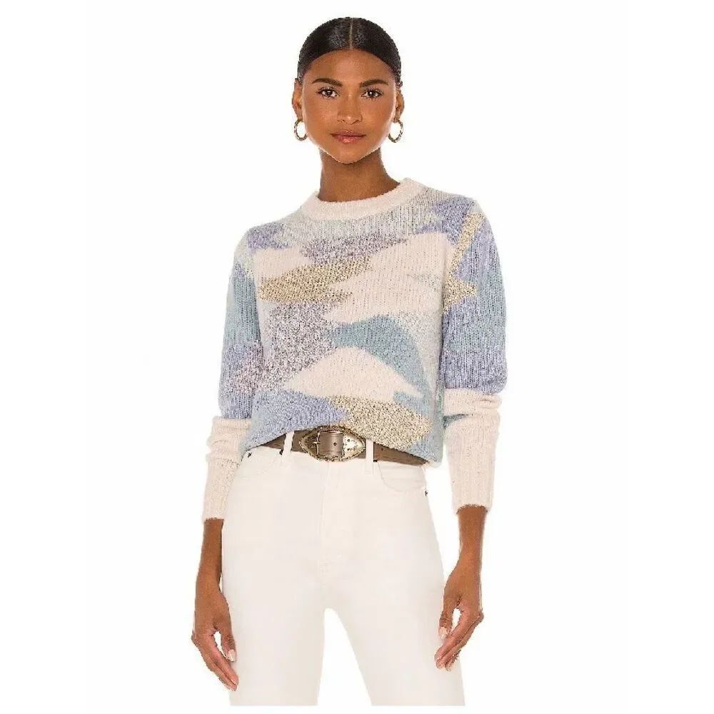 La Vie Fluffy Aire Sweater in Multi by Rebecca Taylor in Multi Combo Size M